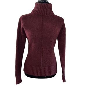 Forever 21 Oversized Burgundy/Wine Turtleneck Sweater Size Small
